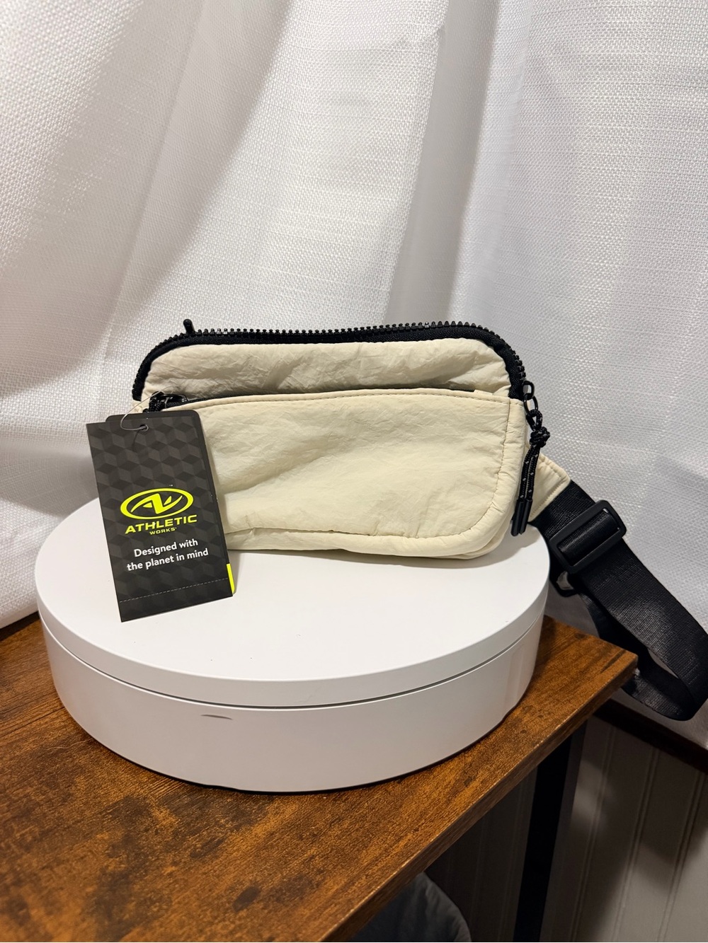 NWT-Cream Waist Bag - Compact Crossbody Pouch